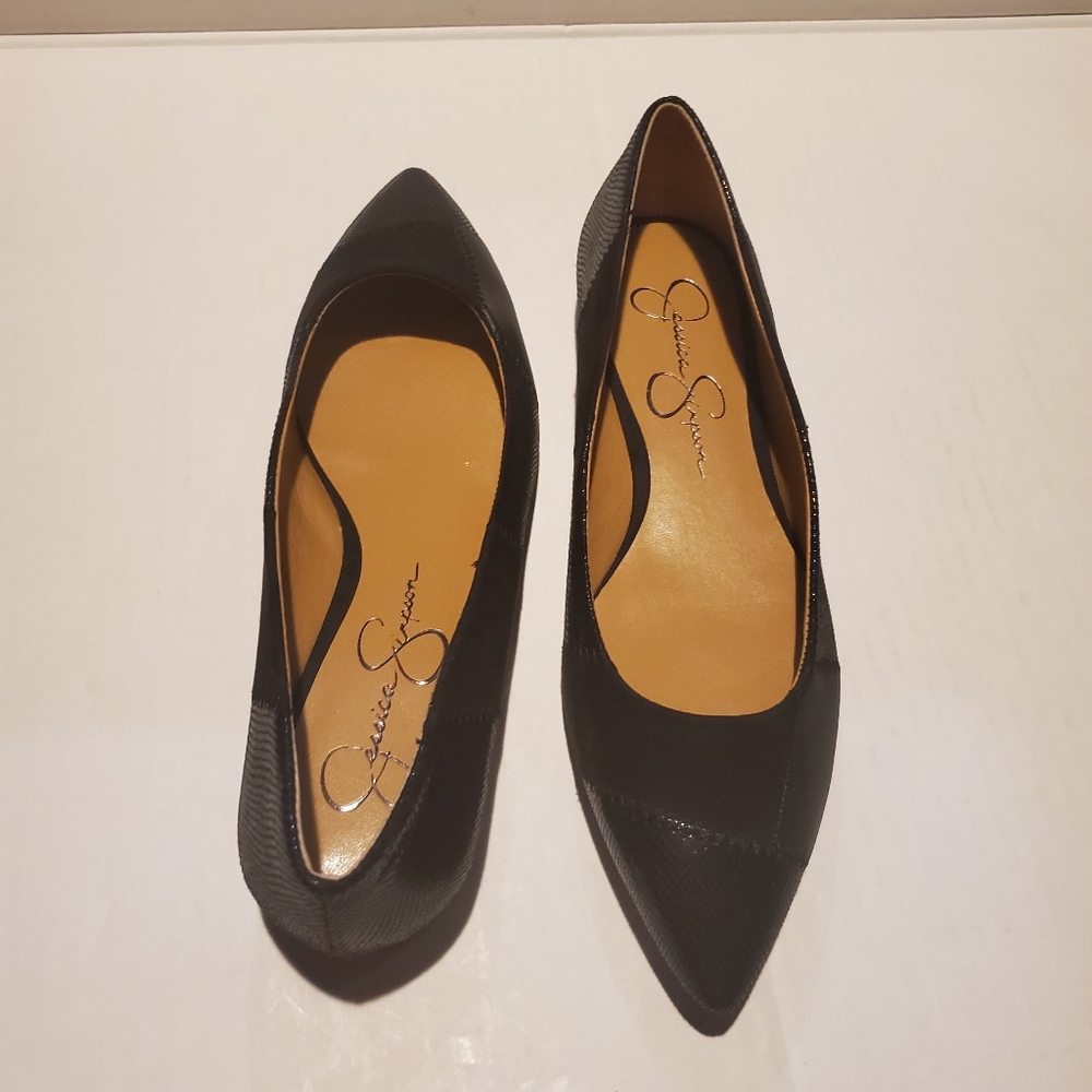 Jessica Simpson Black Lamara Patchwork Flats 7 - image 3